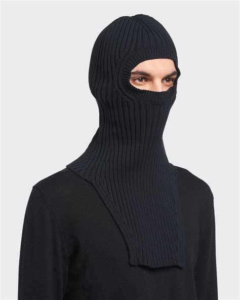 prada milano ski mask|Black Technical Fabric Ski Mask .